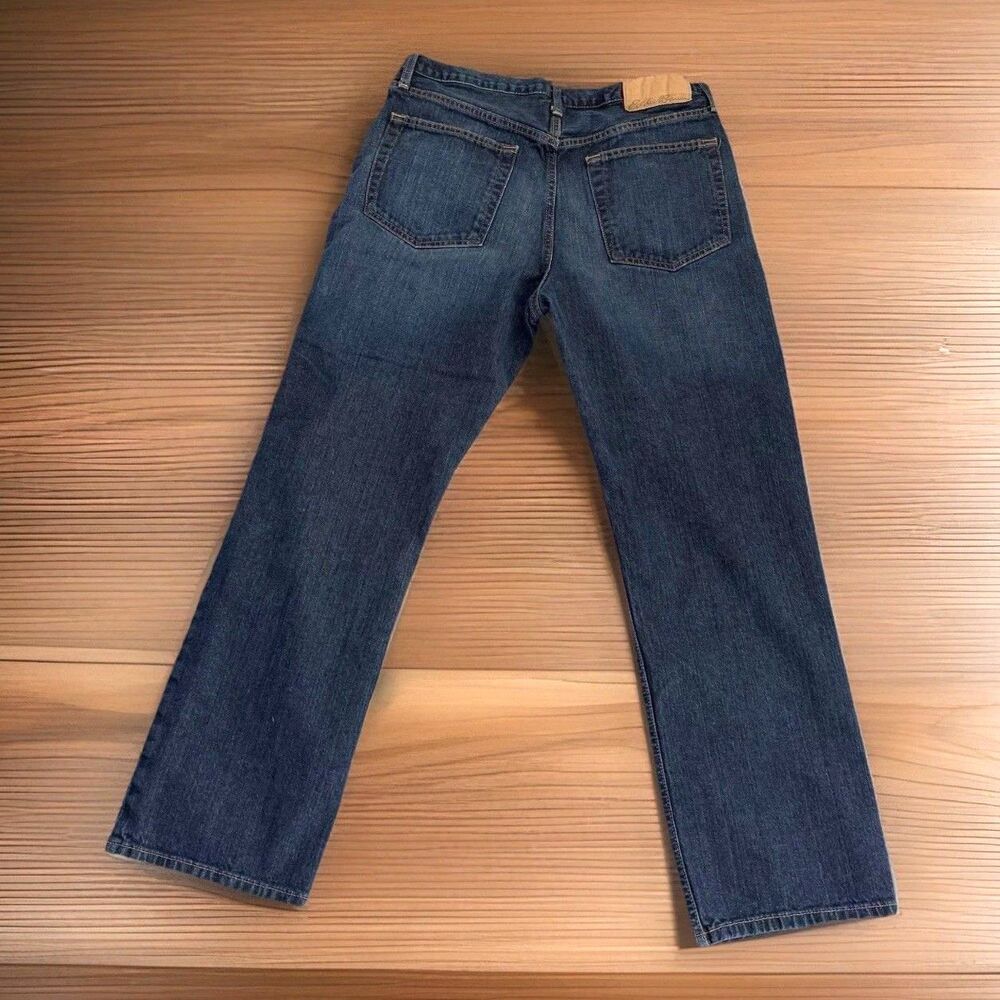 Eddie Bauer Mens Blue Jeans Size 34x30 (Fits 33x28) Dark Wash Relaxed Short
